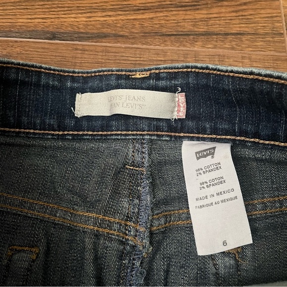 Levis Denim Skirt Midi Modest Womens 6 Blue Jean Western Vintage 90's Y2K Boho - Picture 6 of 6